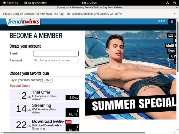 Free Frenchtwinks Membership Discount