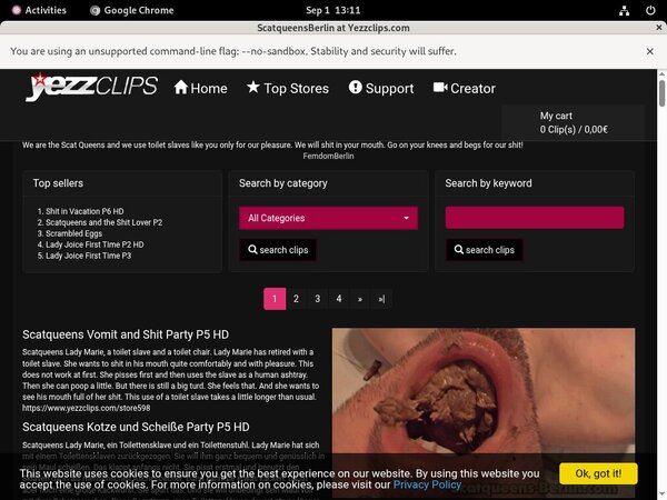 Scat Queens Berlin Passwords 2016