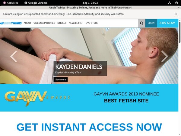 Undie Twinks Paypal Offer