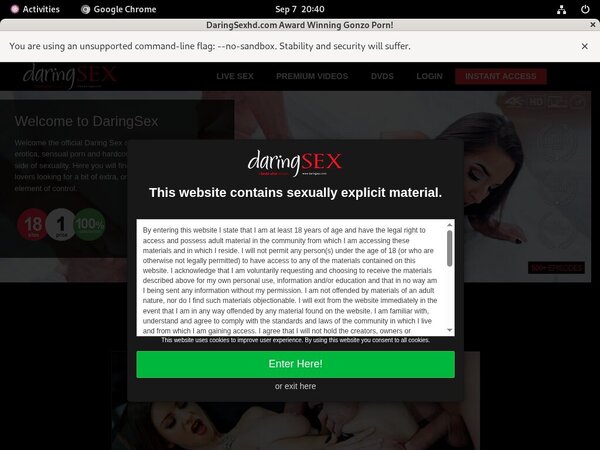 Daring Sex Password Info