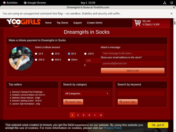 Free Working Dreamgirls In Socks Account