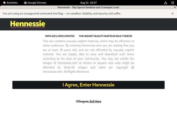 Hennessie.com Password 2018
