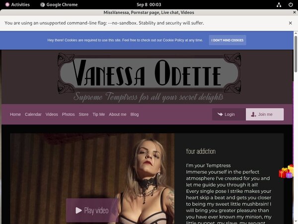 Mobile MissVanessa Account
